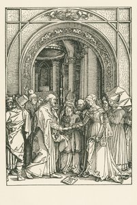 Neitsyen avioliitto, noin 1504 (puupiirros). tekijältä Albrecht Dürer or Duerer