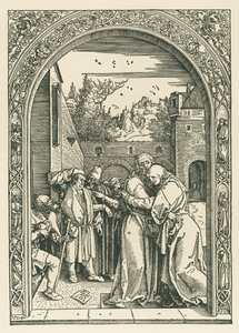 Joakimin ja Annen tapaaminen Golden Gatella tekijältä Albrecht Dürer or Duerer