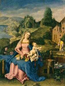 Neitsyt ja lapsi maisemassa, n. 1600 tekijältä Albrecht Dürer