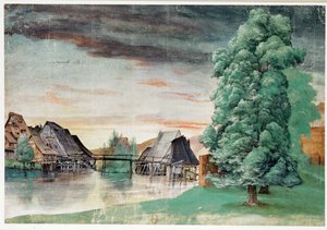 Weidenmuehle - Mylly pajujen alla tekijältä Albrecht Dürer or Duerer