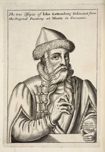 John Guttemberg, kirjasta Mechanick Exercises: or The Doctrine of Handy-Works sovellettu Art of Printing, pub. 1683