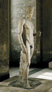 Ares, nimeltään Mars Borghese ... tekijältä Alcamenes Alcamenes