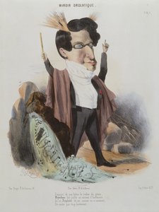 Karikatyyri Jakob Meyerbeeristä (1791-1864), saksalainen säveltäjä