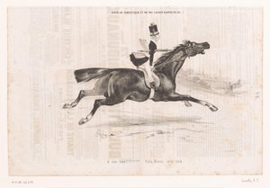 Jongeman op galopperend paard Jotta sinulla olisi palvelija, eikä häntä kanssasi..! (otsikko esineessä) Kleine geneugten van het paardrijden (sarjan nimi) Ratsastuksen pienet ilot (sarjan nimi esineellä)