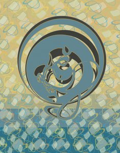 Elegantti sininen lohikäärme tekijältä Alejandra Winkhaus