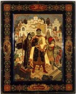 Jaroslav Vladimirovitš sanoi Viisas (978-1054), Kiovan suurruhtinas (Ukraina) (Jaroslav Viisas). Alexander Morozovin työ, lakka (tempera lakalla)
