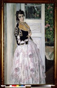 "Nuori espanjalainen nainen parvekkeella" maalaus Alexander Yakovlevich Golovin (Alexander Golovin) (1863-1930) 1911 Venäjän valtionmuseo, Pietari tekijältä Aleksandr Jakovlevic Golovin