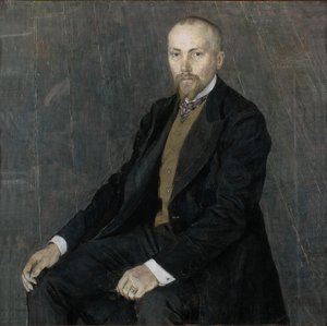Taiteilija Nicholas Roerichin muotokuva 1874-1947, 1907 tekijältä Aleksandr Jakovlevic Golovin