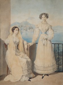 Muotokuva sisaruksista kreivitäristä Dorotheasta 1804-1863 ja Catherinesta 1803-1888 von Tiesenhausenista, 1825