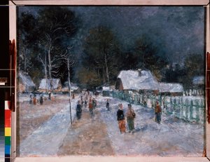 Talvi. Aleksanteri Vasiljevitš Shevchenkon (Aleksandri Ševtšenko) (1883-1948) työ, öljy pahville