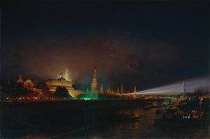 Moskovan Kremlin valaistus, 1883 tekijältä Aleksei Petrovich Bogolyubov