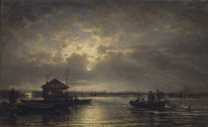 Kesäyö Nevalla, 1875 tekijältä Aleksei Petrovich Bogolyubov