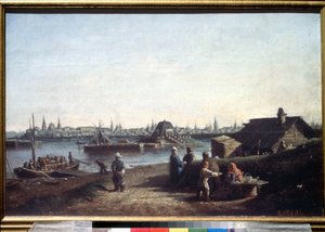 ""Kazanin kaupunki Volgan rannalla Venäjällä"" Aleksei Petrovitš Bogolyubovin (Bogoliubov tai Bogoliubovin) maalaus (1824-1896) 1861 Venäjän valtionmuseo, Pietari