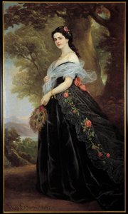 Muotokuva kreivitär Juliette Cottista Alexandro Ossanin maalaus (1800-luku) 1869 Firenzen modernin taiteen museo tekijältä Alessando Ossani
