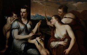 Venus sokeaa Cupidon tekijältä Alessandro (1588 1648) Varotari