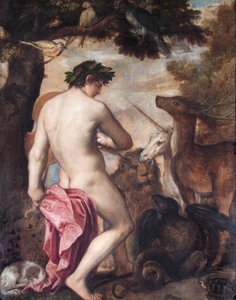 Orpheus Enchanting The Animals (öljy kankaalle) tekijältä Alessandro (1588–1649) (attr. to) Titian (workshop of) and Padovanino