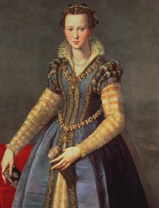Marie de Medici (1573-1642), ranskalaisen Henri IV:n (1553-1610) vaimo (paneeli)