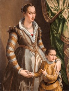 Muotokuva aatelisnaisesta ja hänen pojastaan tekijältä Alessandro Allori