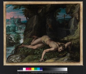 Pyhän Benedictuksen kiusaus, n. 1587 tekijältä Alessandro Allori
