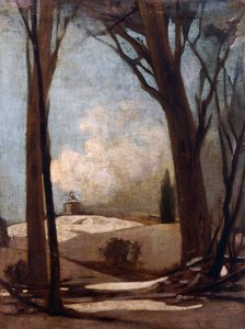 Luminen maisema San Lucan kanssa, maalaus Alessandro Guardassoni (1819-1888), Italia tekijältä Alessandro Guardassoni