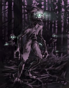 Legendaarinen olento: Chupacabras, Etelä-Amerikan vampyyripiirros Alessandro Lonati tekijältä Alessandro Lonati
