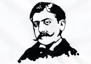 Marcel Proust (muste paperille) tekijältä Alessandro Lonati