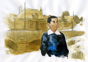 Marcel Proust nuori Illiers Combrayssa (muste paperille) tekijältä Alessandro Lonati