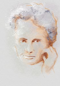 Marie Sklodowska Curie, 2023 (ilustração)finlandês tekijältä Alessandro Lonati