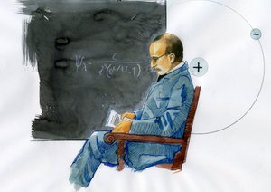 Max Planck, físico alemão (Retrato do físico alemão Max Planck (1868-1947))finlandês tekijältä Alessandro Lonati