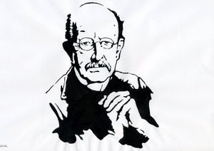 Max Planck, saksalainen fyysikko (Saksalaisen fyysikon Max Planckin (1868-1947) muotokuva) tekijältä Alessandro Lonati