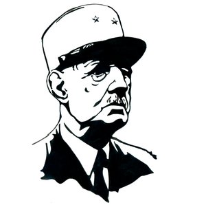 Kenraali Charles de Gaullen (1890-1970) muotokuva tekijältä Alessandro Lonati
