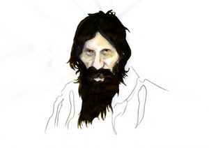 Muotokuva Grigori Jefimovitš Rasputinista (Rasputin tekijältä Alessandro Lonati