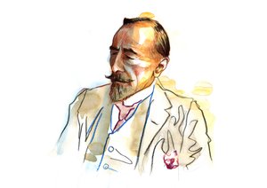Muotokuva Joseph Conradista (1857 - 1924), brittiläisestä kirjailijasta noin 1920 - 1923 (englannin kirjailijan Joseph Conradin muotokuva) tekijältä Alessandro Lonati