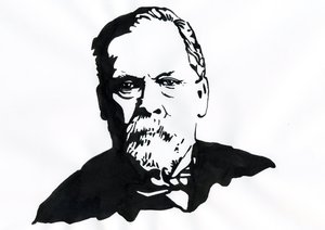 Louis Pasteurin (1822-1895), englantilaisen kemistin ja mikrobiologin muotokuva tekijältä Alessandro Lonati