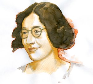 Simone Weilin muotokuva (akvarelli paperille) tekijältä Alessandro Lonati