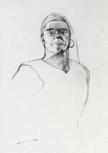 Muotokuva merirosvosta (yksityismies) tai merimiehen rintakuva. Piirustus Alessandro Lonati tekijältä Alessandro Lonati