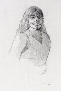 Muotokuva merirosvosta (yksityismies) tai merimiehen rintakuva. Piirustus Alessandro Lonati. tekijältä Alessandro Lonati