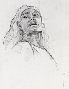 Muotokuva merirosvosta (yksityismies) tai merimiehen rintakuva. Piirustus Alessandro Lonati. tekijältä Alessandro Lonati