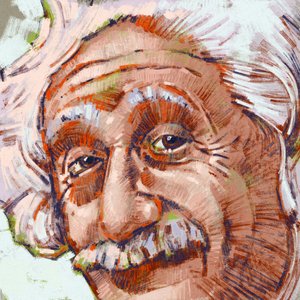 Tiedemies Albert Einsteinin muotokuva (kuva) tekijältä Alessandro Lonati