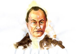 Ranskalaisen filosofin Auguste Comten (1798-1857) muotokuva (ranskalainen filosofi Auguste Comte) tekijältä Alessandro Lonati