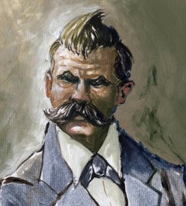 Retrato do filósofo alemão Friedrich Nietzsche (1844-1900).finlandês tekijältä Alessandro Lonati