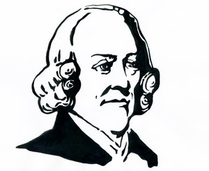 Muotokuva filosofista ja taloustieteilijä Adam Smithistä (1723-1790) Piirustus tekijältä Alessandro Lonati
