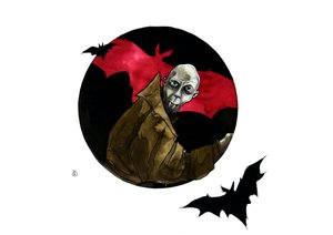 Esitys Nosferatun vampyyrin hahmosta tekijältä Alessandro Lonati