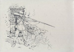 Toinen imperiumi (1852-1870): jalkaväki ampui, Itävallan armeijan sotilas, Itävalta-Unkari (Itävalta-Unkari) tekijältä Alessandro Lonati