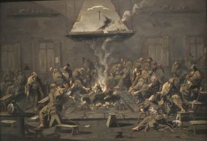 Alessandro Magnascon "Interiööri ja munkkeja", noin 1725, Norton Simon -museo tekijältä Alessandro Magnasco