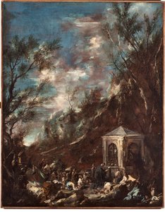 Pyhiinvaellus (Pilgrimage) -maalaus, Alessandro Magnasco eli il Lissandrino (1667-1749) tekijältä Alessandro Magnasco