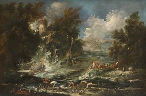 Myrsky, noin 1710-1720 tekijältä Alessandro Magnasco