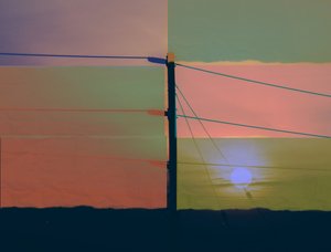 ääni,2019,(kollaasi;montaasi;ylimaalattu) tekijältä Alex Caminker