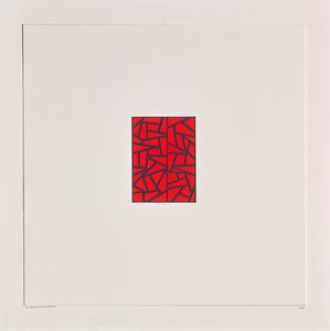Red Bits on White, 2021 (emali kortilla) tekijältä Alex Dunn
