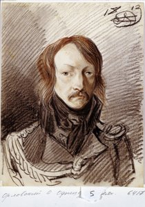 Aleksei Pavlovich Lanskoyn (1789-1855) muotokuva. (A.P. Lanskoyn muotokuva). Aleksanteri Osipovich Orlowskyn (1777-1832) työ, kynä ja sangviini paperille